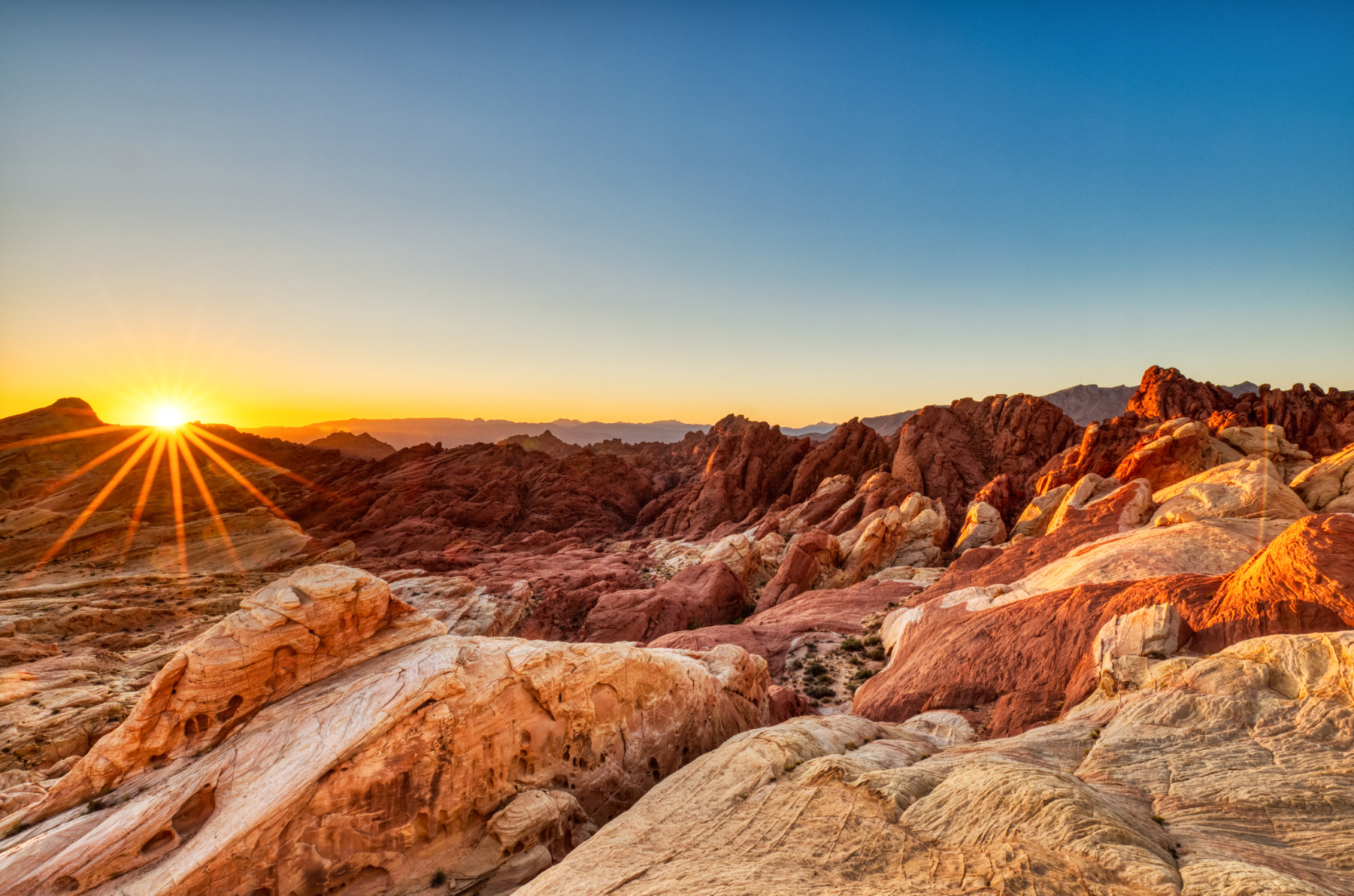 Valley Of Fire State Park Landscape At Sunrise Near Las Vegas, Nevada, USA